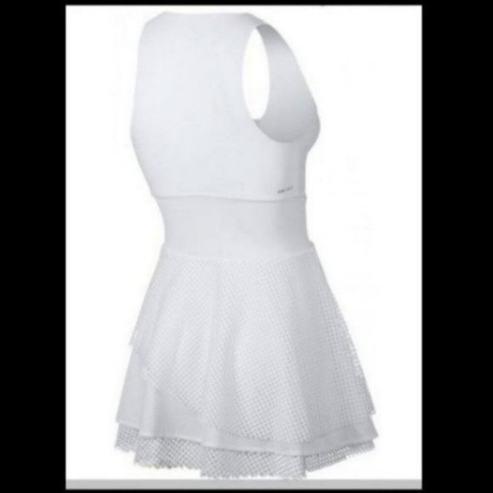 Nwt Nike STUNNING White Tennis Dress mesh skirt XS - Picture 6 of 13